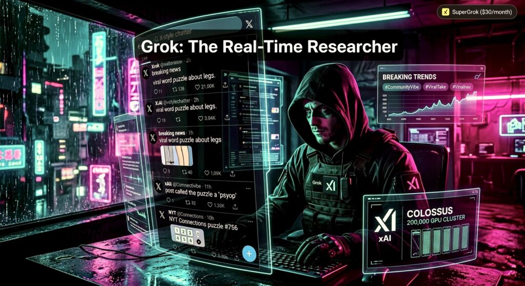 xAI: The "Real-Time" Researcher (Grok 4)
