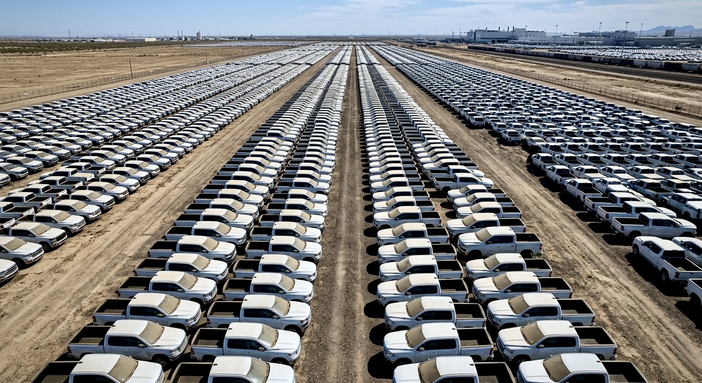 tens of thousands of trucks and just parked them