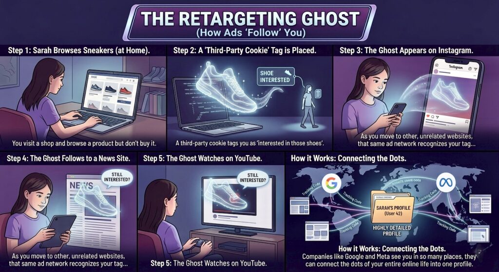 How Ads "Follow" You (The Retargeting Ghost)