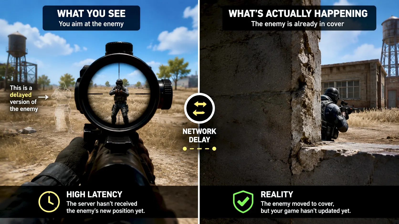 Network latency in gaming
