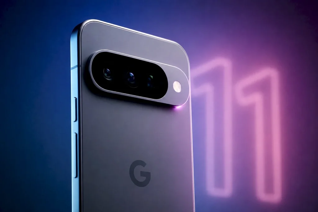 Google Pixel 11 rear design and camera bar.