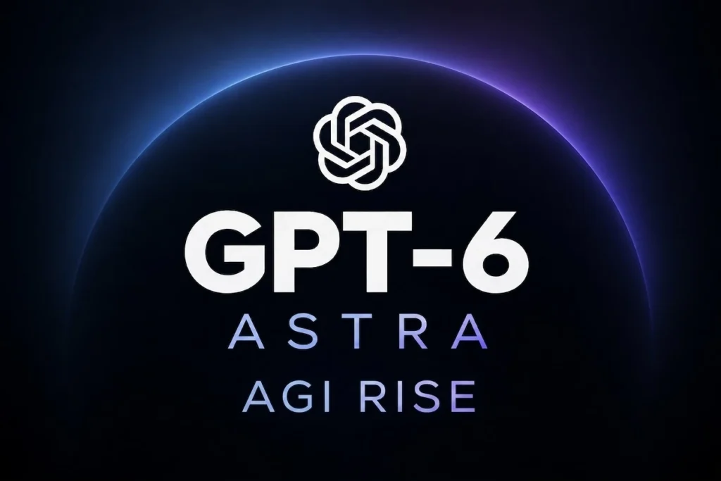 GPT-6 Astra AI graphic with OpenAI logo