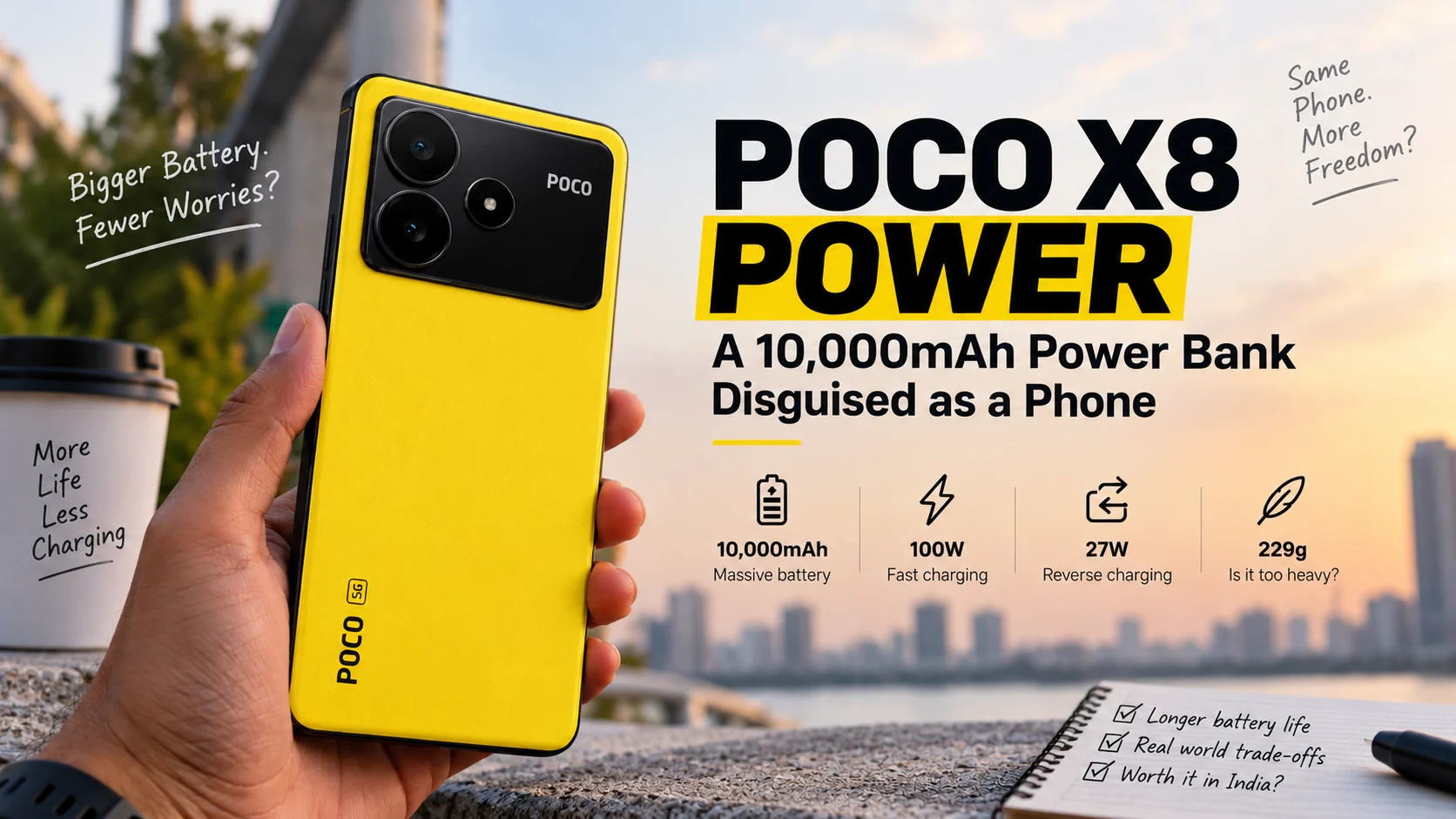POCO X8: A 10,000mAh Power Bank Disguised as a Phone