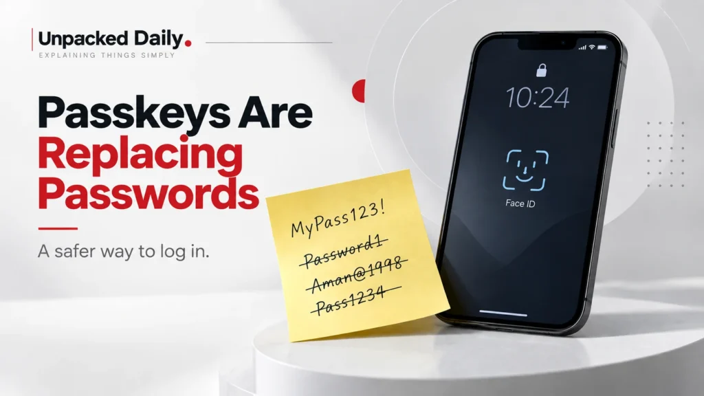 Passkeys replacing passwords