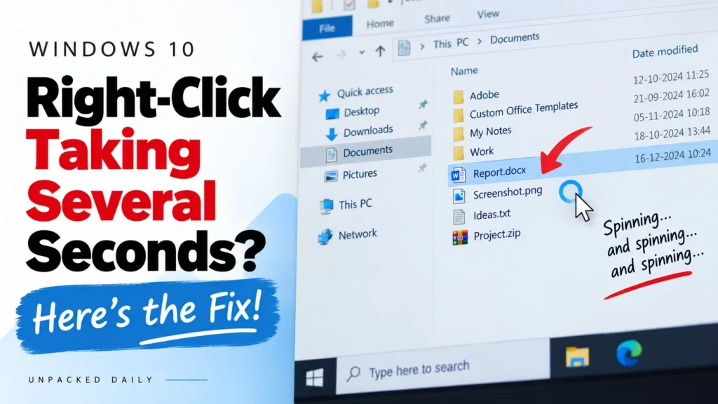 Windows 10 right-click delay fix
